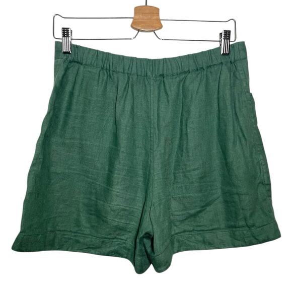 Jean Jones x Field Day Green Linen Farm to Table Unisex Shorts Medium - Picture 3 of 11